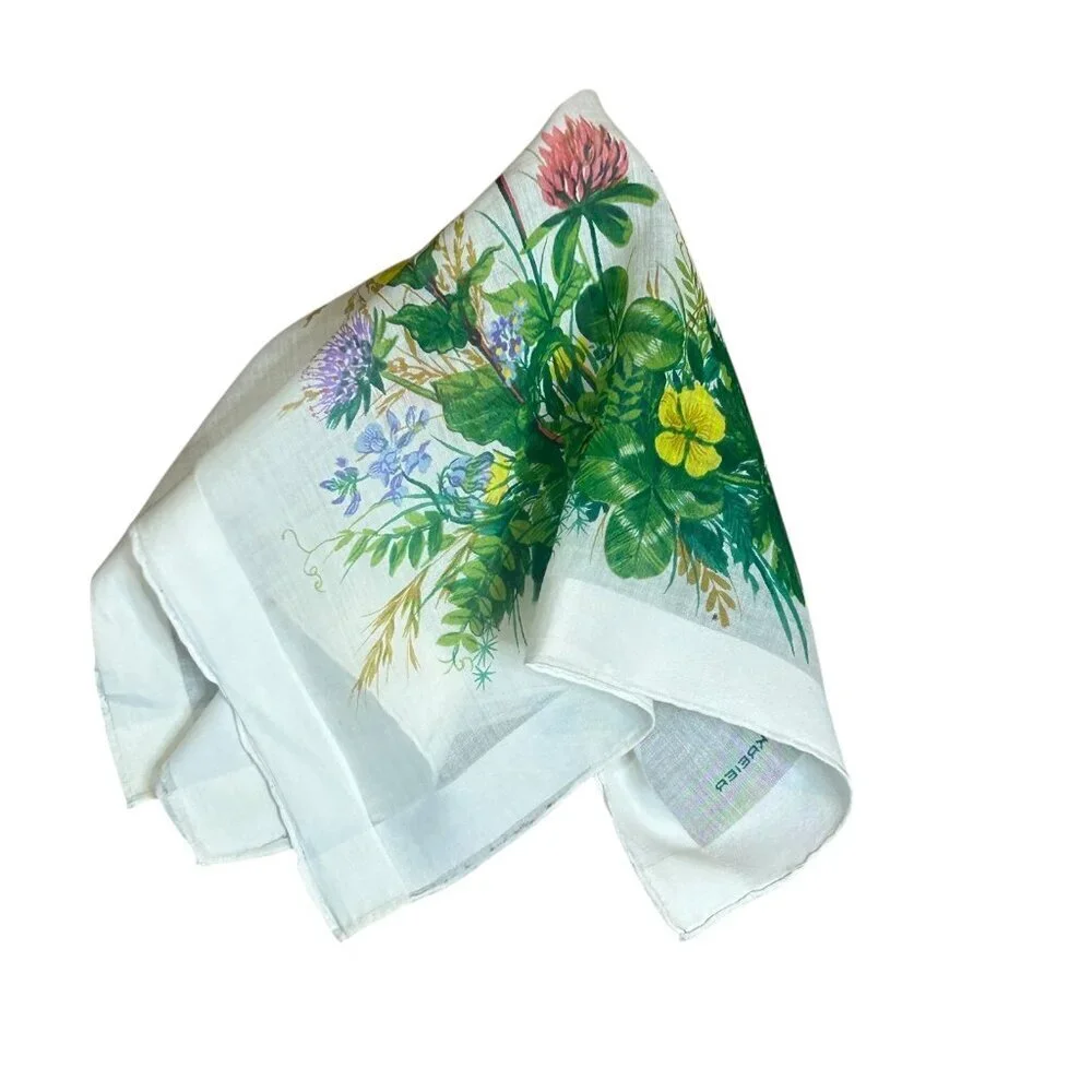 Kreier Vintage Wildflowers Handkerchief 12.5